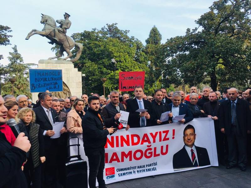 CHP Samsun'dan İmamoğlu'na destek