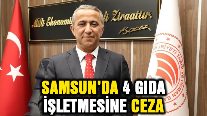 Samsun'da 4 gıda işletmesine para cezası
