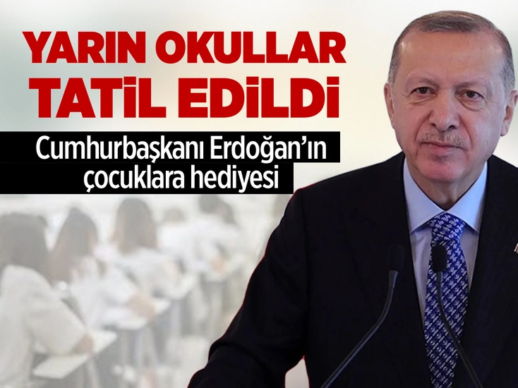 Cumhurbaşkanı Erdoğan duyurdu, 30 Ekim'de okullar tatil edildi