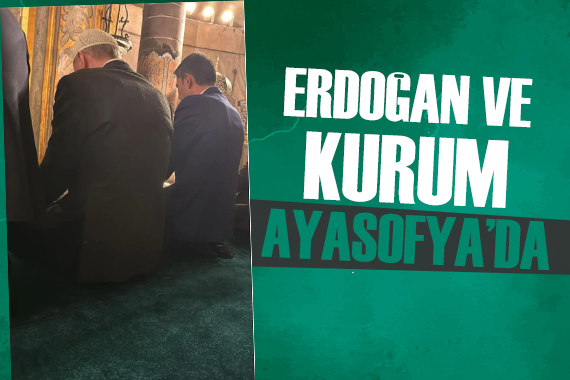 Cumhurbaşkanı Erdoğan ile Murat Kurum Ayasofya'da 