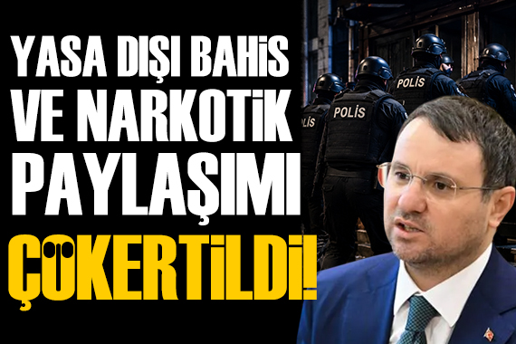 Bakan Gürlek'ten yasa dışı bahis ve narkokapan açıklaması: