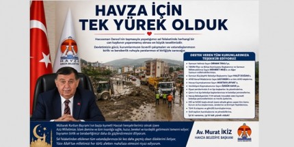  HAVZA İÇİN TEK YÜREK OLDUK