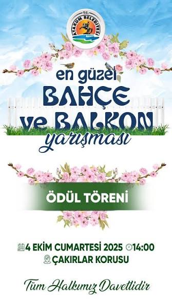 Atakum Belediyesi 2. En Güzel Bahçe Yarışması’nın ödül töreni Çakırlar Korusu’nda gerçekleştirilecek